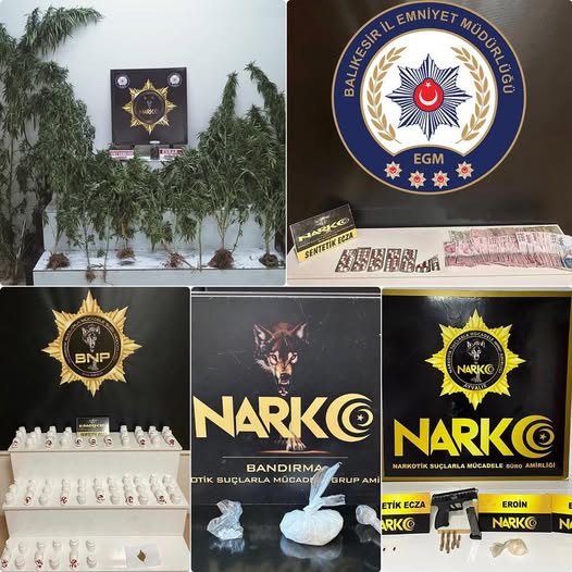 Balıkesir’de Uyuşturucuya Geçit Yok – 4 İlçede Operasyon: 1 Tutuklama, 8 Gözaltı