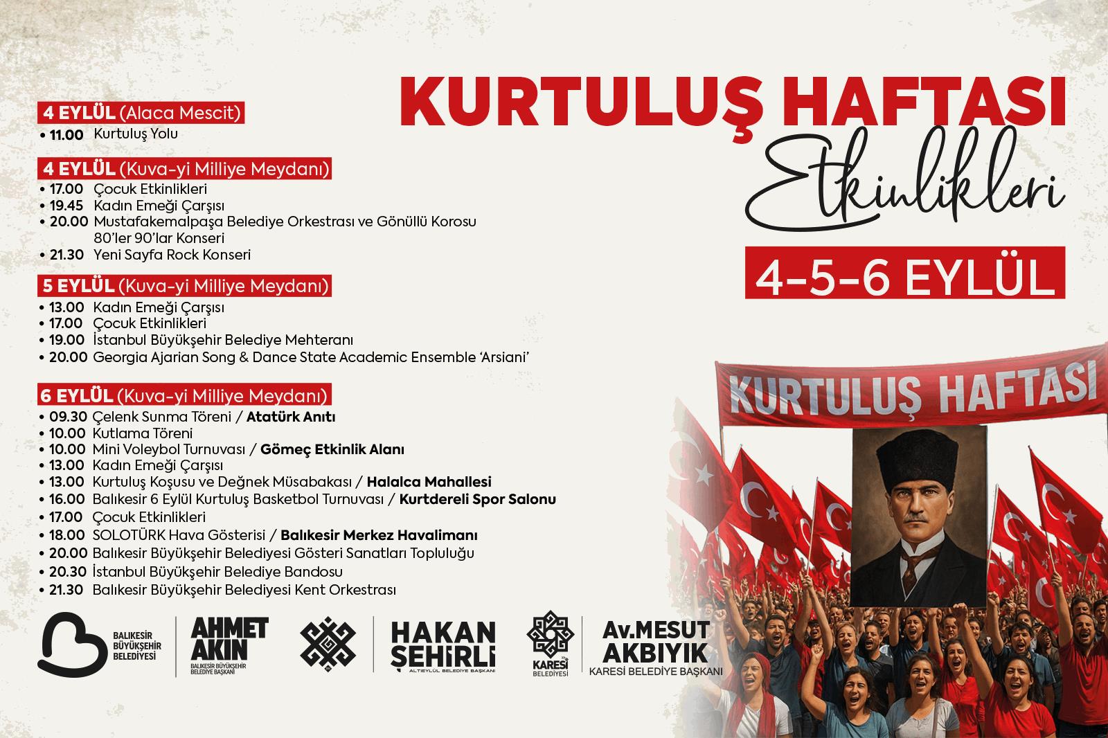 Balıkesir’de Kurtuluş Coşkusu Doyasıya Yaşanacak