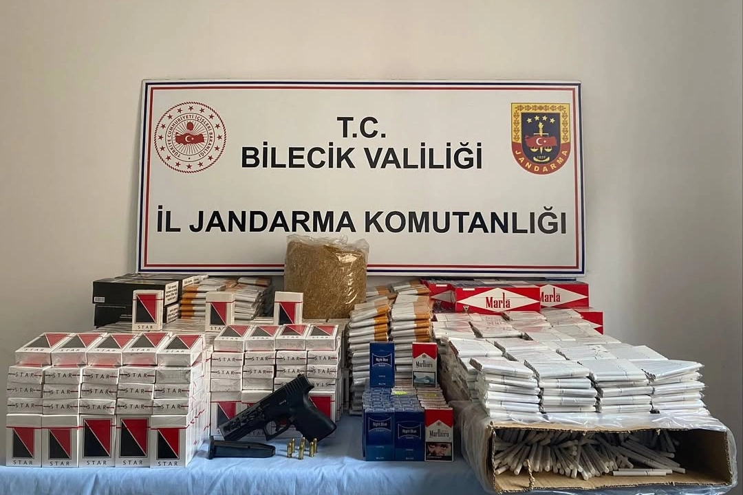 Bilecik Jandarması’ndan kaçak tütün ve silah operasyonu