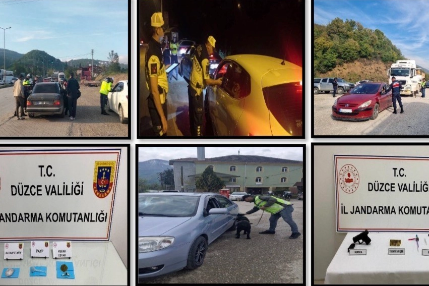 Düzce Jandarması’ndan şok uygulama… 29 aranan kişi yakalandı!