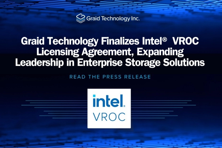Graid Technology, Intel VROC lisans anlaşmasını tamamladı… Graid, kurumsal depolamada liderliği genişletiyor
