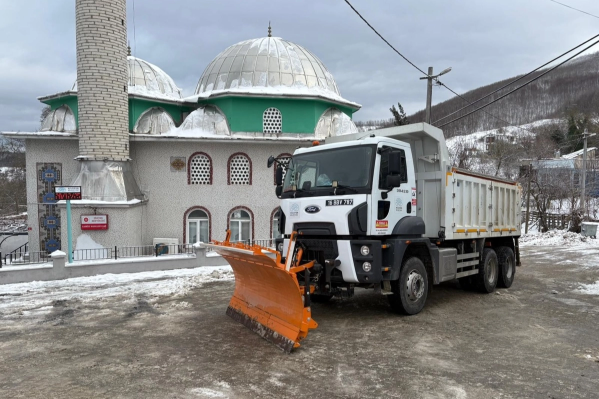 Bursa Nilüfer’de kar mesaisi