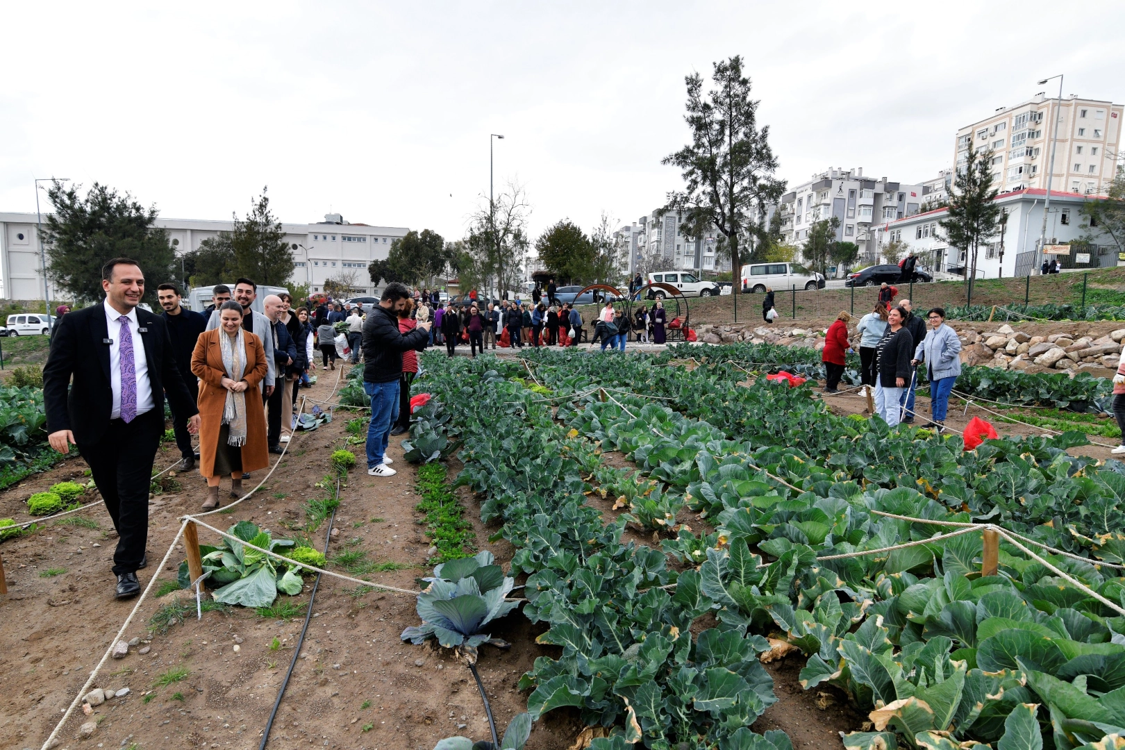 İzmir Bornova’da kent bostanlarında hasat coşkusu