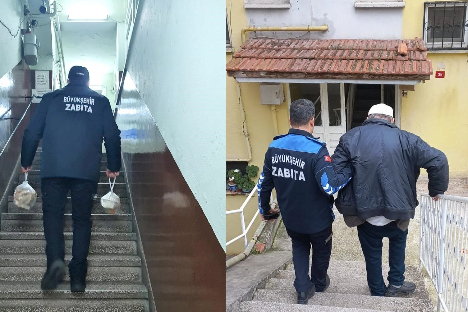 Balıkesir’de soğuk havada vatandaşa destek