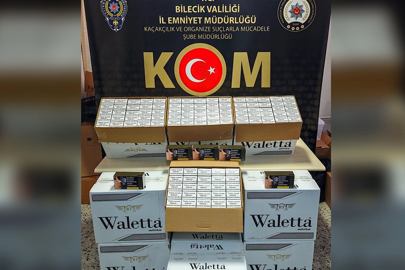 Bilecik’te 100 bin bandrolsüz makaron ele geçirildi