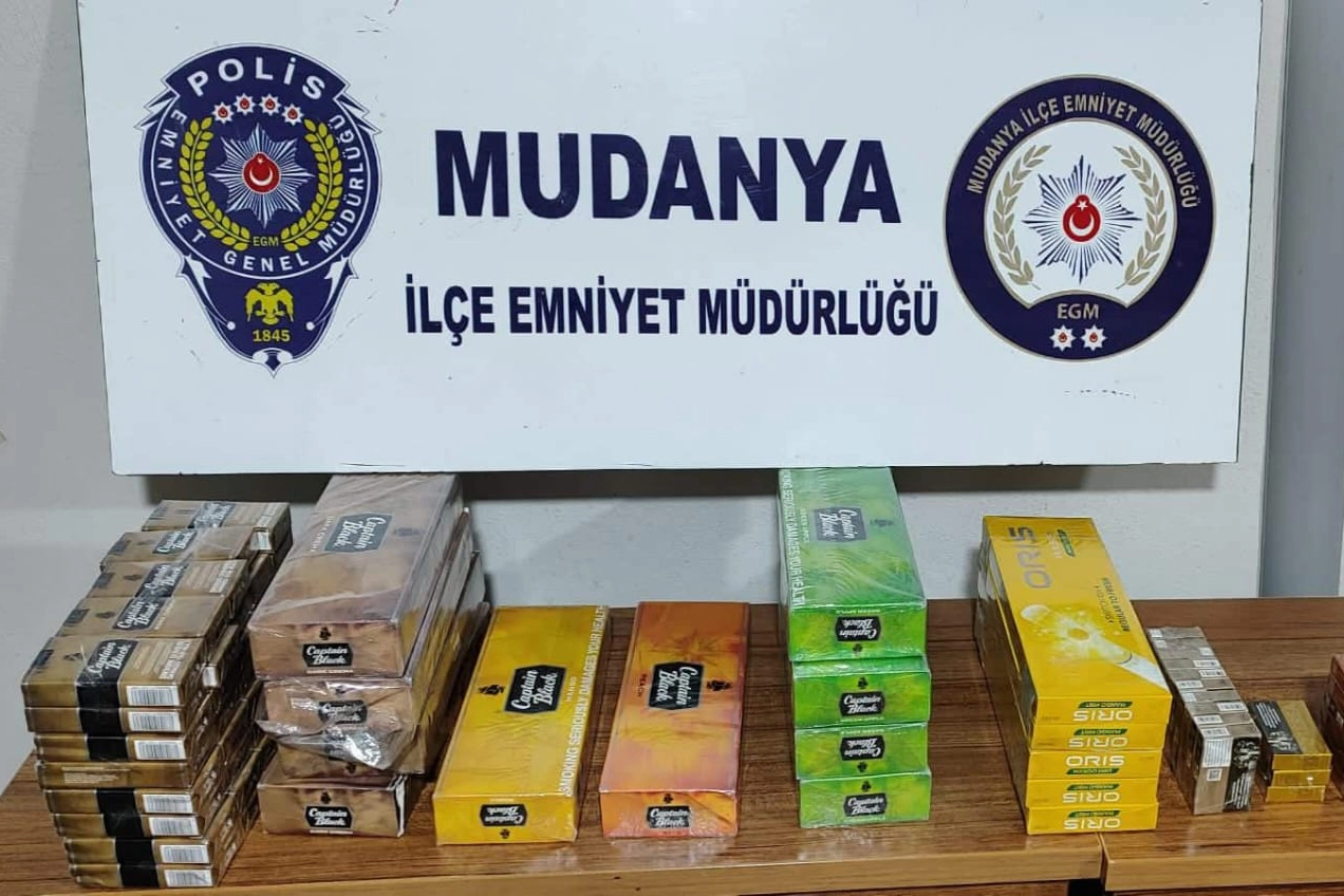Mudanya’da 219 paket kaçak sigara ele geçirildi