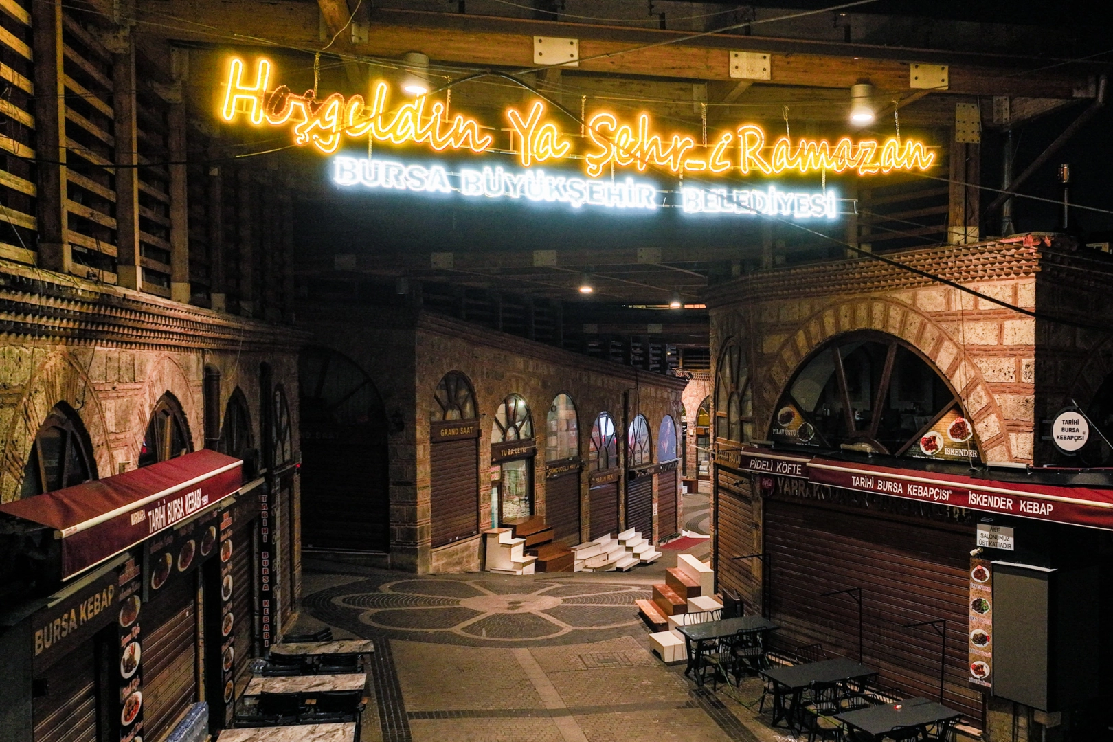 Bursa’da Ramazan’a özel ışıklandırmalar