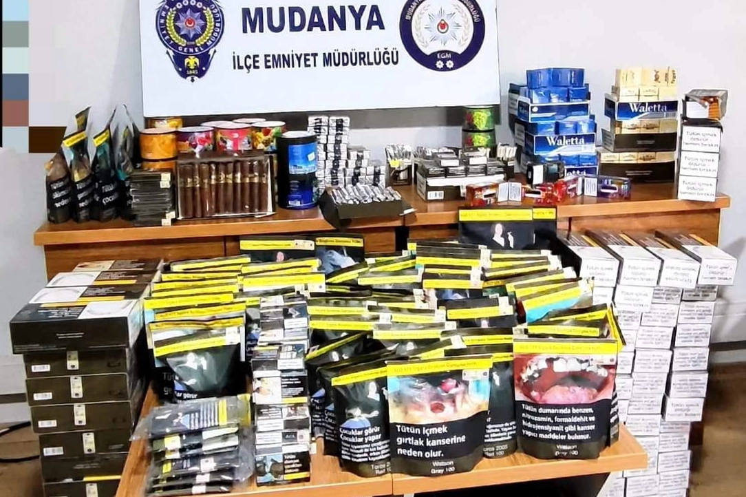Bursa Mudanya’da kaçak tütün operasyonu