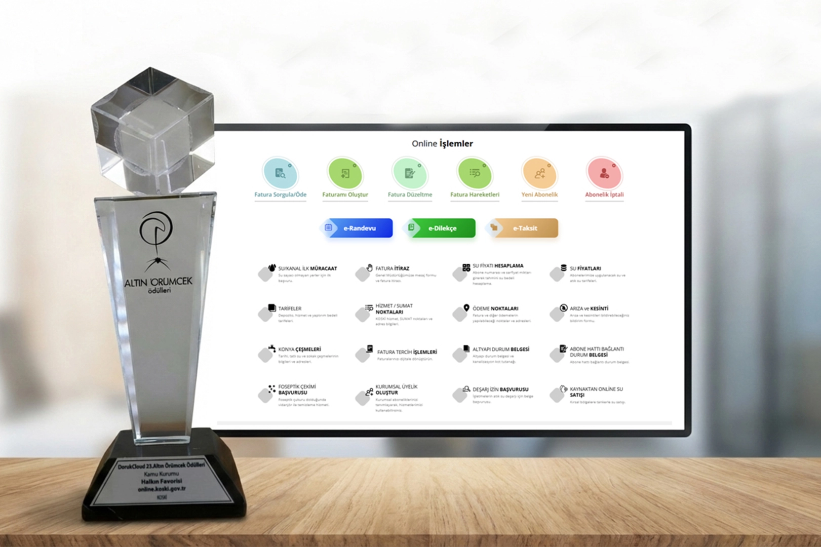 Online KOSKİ’ye ‘halkın favorisi’ ödülü