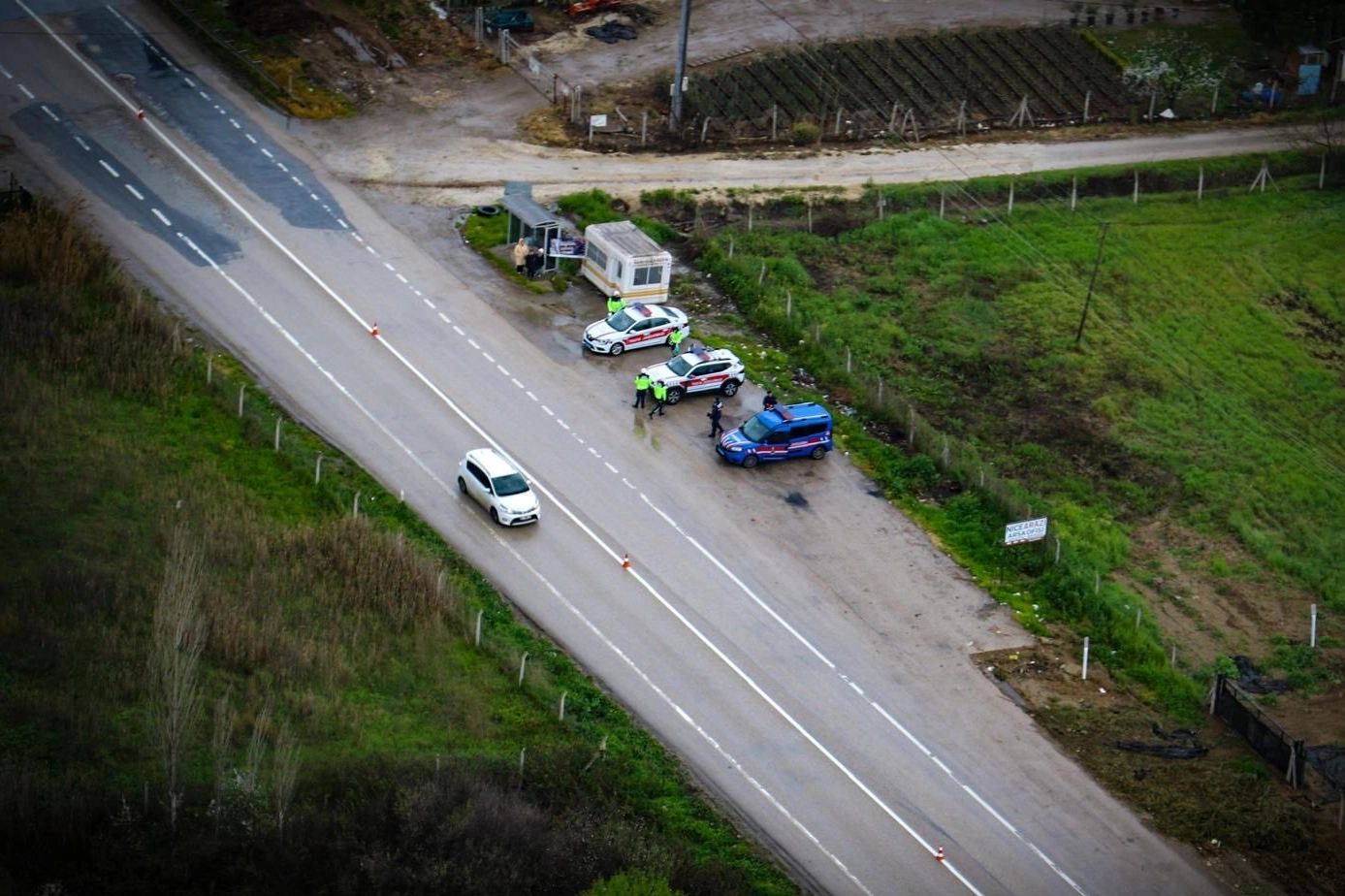 Bursa’da Jandarma havadan ve karadan denetimleri artırdı