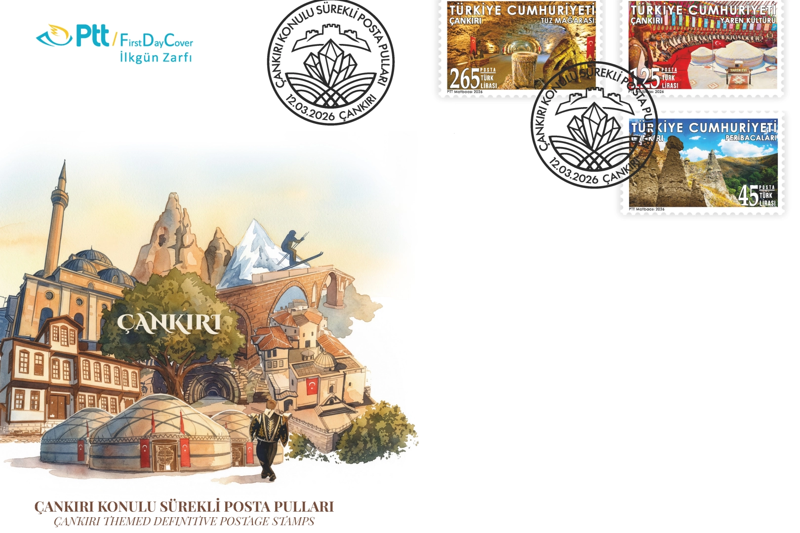 PTT’den ‘Çankırı’ konulu sürekli pullar satışta