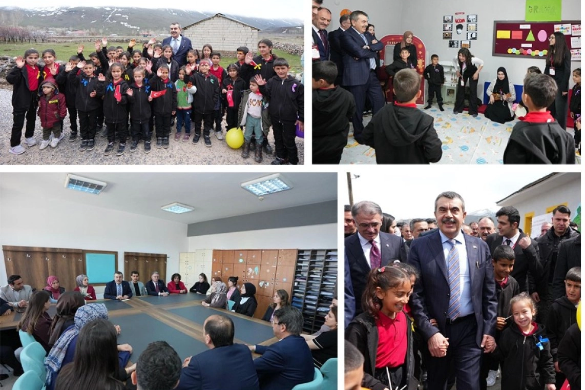 Bakan Tekin, Van’da ilkokul öğrencileriyle buluştu