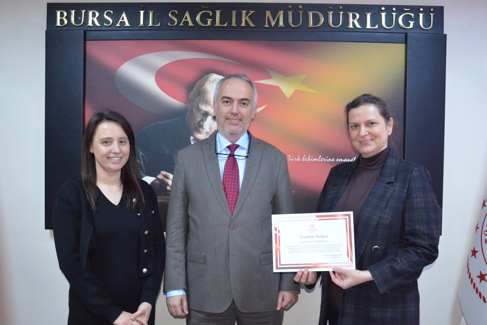 Bursa İl Sağlık’tan SHM’ye yönlendirme yapan hekimlere teşekkür